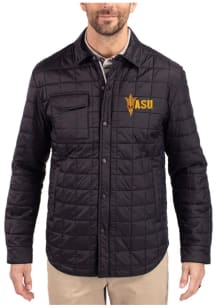 Cutter and Buck Arizona State Sun Devils Mens Black Rainier PrimaLoft Quilted Big and Tall Lined J..