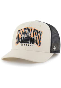 47 Oklahoma State Cowboys Retro Drawbridge Trucker Adjustable Hat - Natural