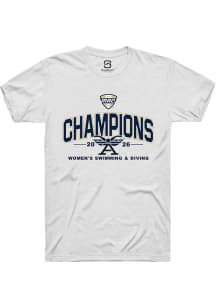 Summit Sportswear Akron Zips White MAC 2026 Women's Swimming & Diving Champions Short Sleeve T Shi..