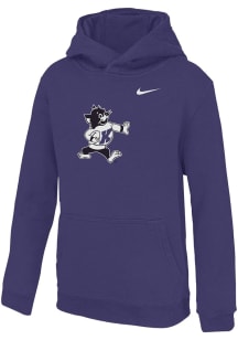 Nike K-State Wildcats Youth Purple Varsity Willie Football Long Sleeve Hoodie