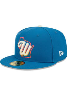 New Era Milwaukee Brewers Mens Blue City Connect 59FIFTY Fitted Hat