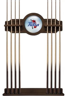 Tulsa Golden Hurricane Solid Wood Cue Rack Pool Table