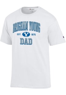 Champion BYU Cougars White Est Date Dad Jersey Short Sleeve T Shirt