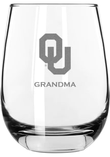 Oklahoma Sooners Grandma 15oz Stemless Wine Glass - White
