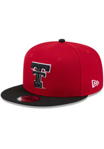 New Era Texas Tech Red Raiders Black Two Tone 9FIFTY Mens Snapback Hat