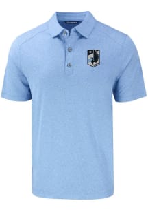 Cutter and Buck Minnesota United FC Mens Light Blue Forge Recycled Short Sleeve Polo