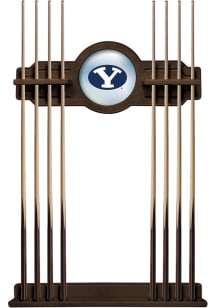 BYU Cougars Solid Wood Cue Rack Pool Table