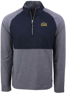 Cutter and Buck Drexel Dragons Mens Navy Blue Adapt Eco Hybrid Long Sleeve Qtr Zip Pullover
