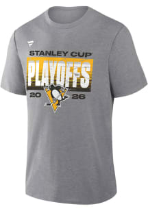Pittsburgh Penguins Ash 2026 Playoff Participant Short Sleeve Fashion T Shirt