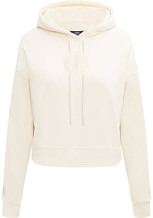 Pro Standard Dallas Mavericks Womens White Neutral Cropped Hooded Sweatshirt