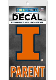 Illinois Fighting Illini Parent Auto Decal - Orange