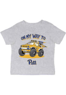 Vive La Fete Pitt Panthers Infant On My Way Short Sleeve T-Shirt Grey