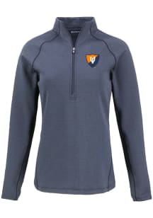 Cutter and Buck Illinois Fighting Illini Womens Navy Blue Peshastin Qtr Zip