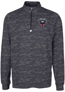 Cutter and Buck DC United Mens Black Traverse Camo Big and Tall Qtr Zip