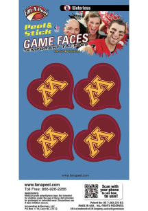 Minnesota Golden Gophers 4pk Heart Tattoo