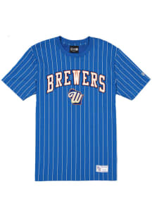 New Era Milwaukee Brewers Blue City Connect Short Sleeve Fashion T Shirt