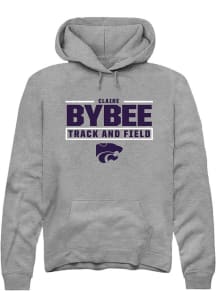 Claire Bybee K-State Wildcats Mens Graphite NIL Stacked Box Player Hood