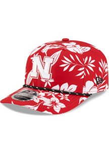 New Era Nebraska Cornhuskers Floral Rope 9SEVENTY SS Adjustable Hat - Red