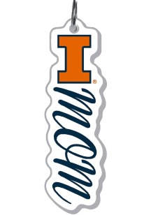 Illinois Fighting Illini Mom Acrylic Keychain - Orange