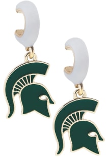 Michigan State Spartans Logo Hoop Womens Earrings
