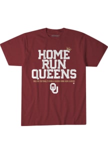 Oklahoma Sooners Crimson BreakingT Home Run Queens Short Sleeve Fashion Player T Shirt