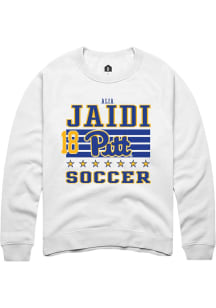 Alia Jaidi Pitt Panthers Mens White NIL Striped Player Crew