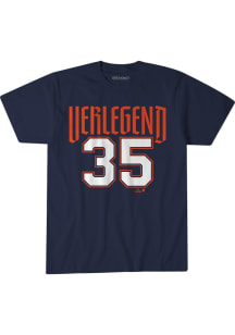 Justin Verlander Detroit Tigers Navy Blue Verlegend Short Sleeve Fashion Player T Shirt