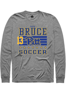 Maya Bruce Pitt Panthers Grey NIL Striped Long Sleeve Player T Shirt