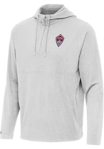 Antigua Colorado Rapids Mens Ash Connected Short Sleeve Qtr Zip