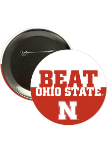 Nebraska Cornhuskers BEAT Ohio State 3in Button - Red
