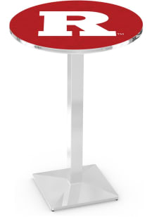 Rutgers Scarlet Knights Chrome Square Base Pub Table