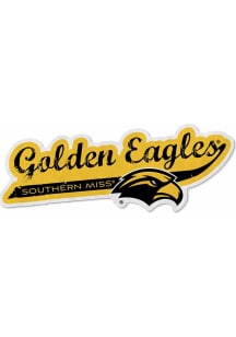 Southern Mississippi Golden Eagles Distressed Sport Shape Pennant - Black