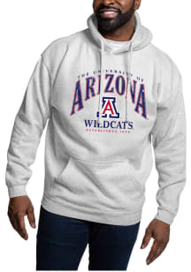 League Arizona Wildcats Mens Grey Heather Essential Long Sleeve Hoodie