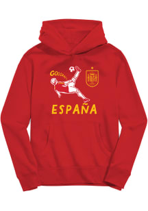 Vive La Fete Spain National Team Youth Red Sam Long Sleeve Hoodie