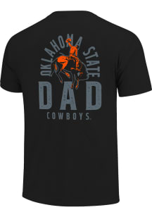 Oklahoma State Cowboys Black Mascot Overlay Dad Short Sleeve T Shirt