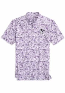 Johnnie O K-State Wildcats Youth Purple Tailgater 2.0 All Over Print Short Sleeve Polo Shirt