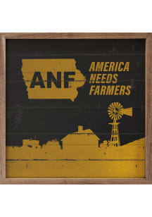 Iowa Hawkeyes 12x12 Sign - Black