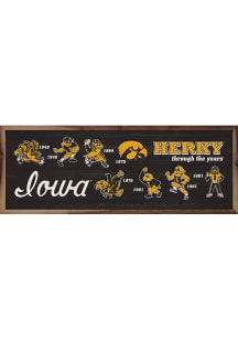 Iowa Hawkeyes 12x4 Sign - Black