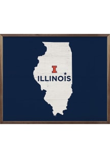 Illinois Fighting Illini 10x8 Sign - Blue