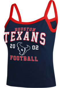 WEAR by Erin Andrews Houston Texans Womens Navy Blue Colorblock Tank Top