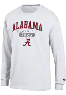 Champion Alabama Crimson Tide White Class of 2026 Jersey Long Sleeve T Shirt