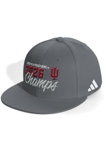 Adidas Indiana Hoosiers Grey 2026 CFP Semi Finals Champs Snapback Mens Snapback Hat