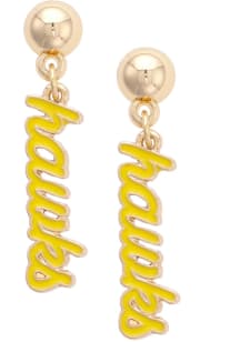 Iowa Hawkeyes Enamel Script Womens Earrings