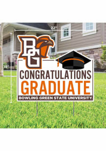 Bowling Green Falcons Grad Yard Sign - White