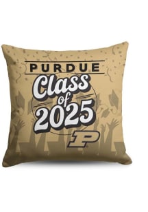 Purdue Boilermakers Class of 2025 18x18 Throw Pillow - Gold