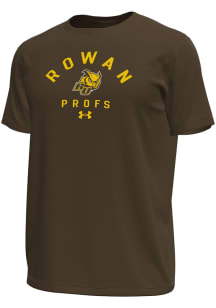 Under Armour Rowan University Brown Primary Logo Short Sleeve T Shirt