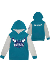 Charlotte Hornets Toddler Teal Fair Catch Long Sleeve Hooded Sweatshirt