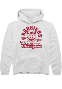 Summit Sportswear Indiana Hoosiers Youth White Vintage 2025 National Champions Long Sleeve Hoodie