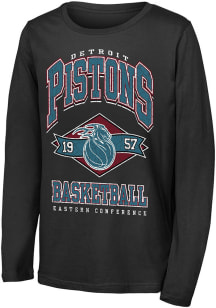 Detroit Pistons Youth Black City Edition Kick Off Long Sleeve T-Shirt