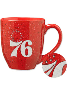 Philadelphia 76ers Alternate 16oz Speckle Ceramic Mug - Red